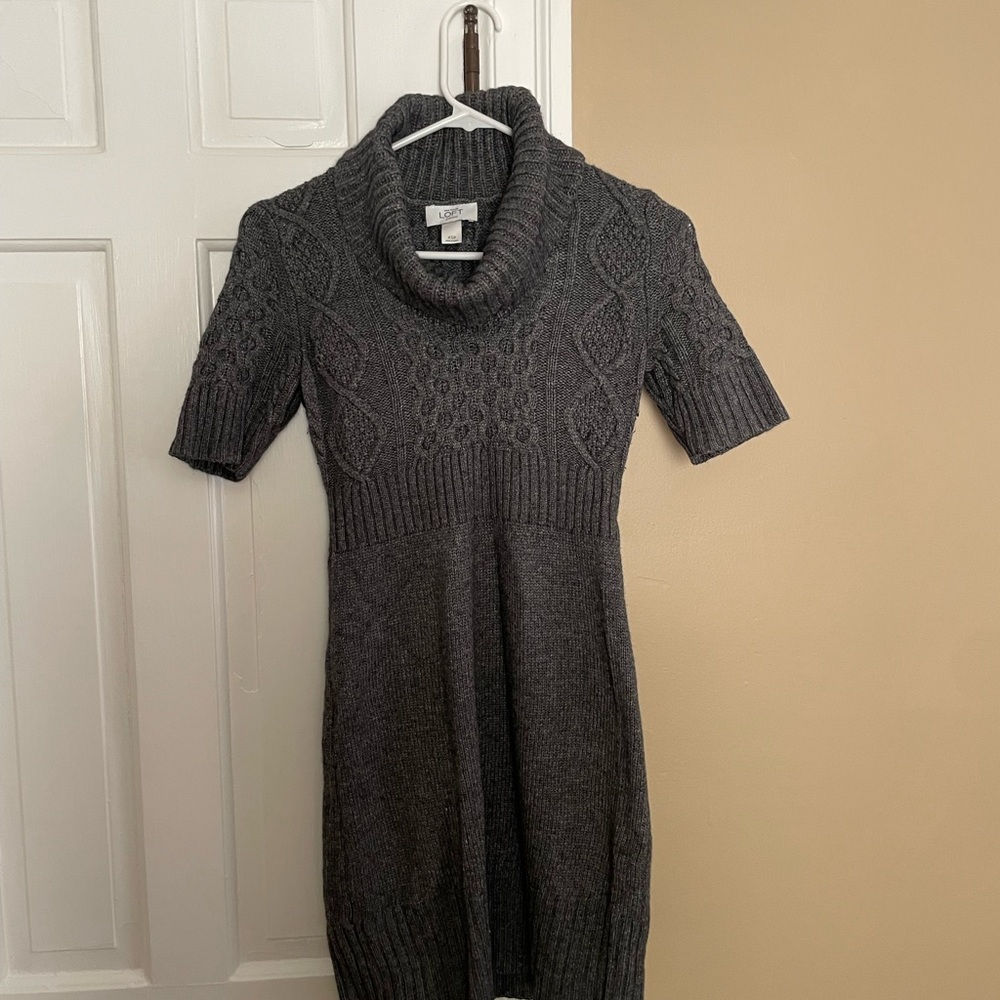 Gray Cable Knit Women's Sweater